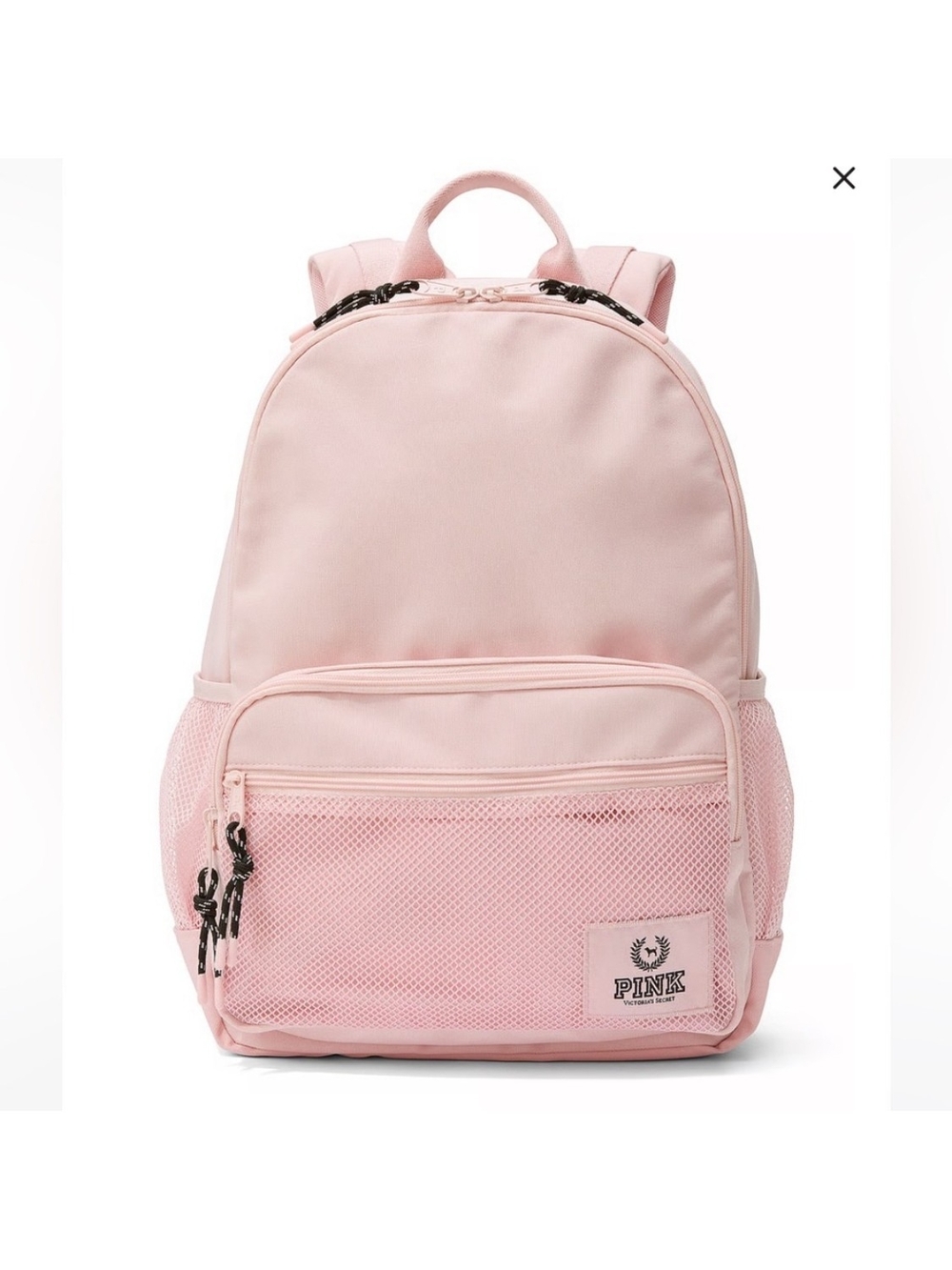 PINK Victoria's Secret Light Pink Mesh Front Backpack